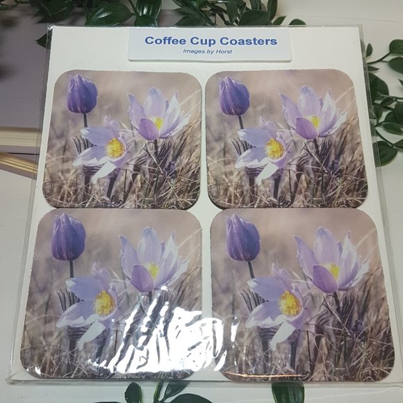 Vintage Canadian Art Coasters Crocus (Horst Baender) Moose Jaw Flowers Artwork - Picture 2 of 9